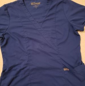 Grey's Anatomy royal blue scrub shirt